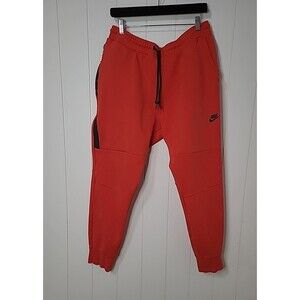 Nike Mens Tech Fleece Red Joggers Pants XL 545343-697 Activewear